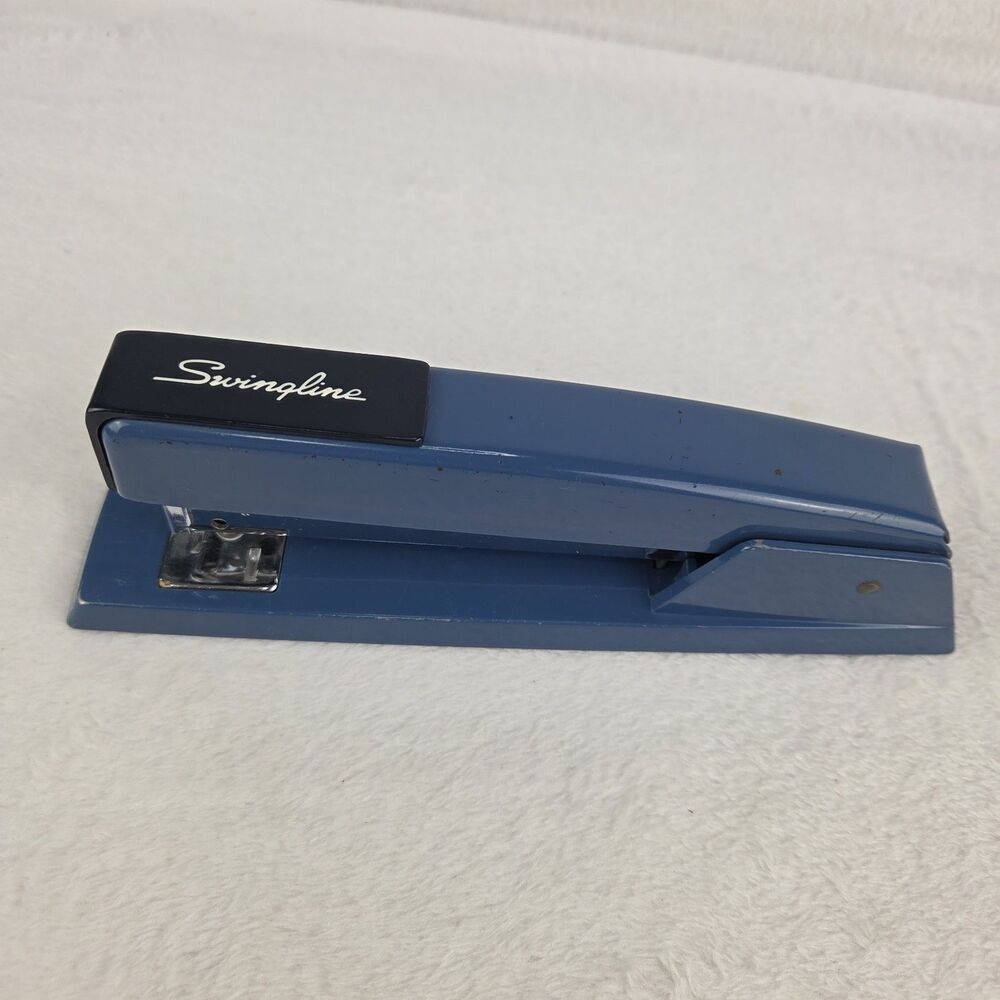 Vintage Swingline 747 94-41 Blue Metal Stapler Made In USA Desktop Tested